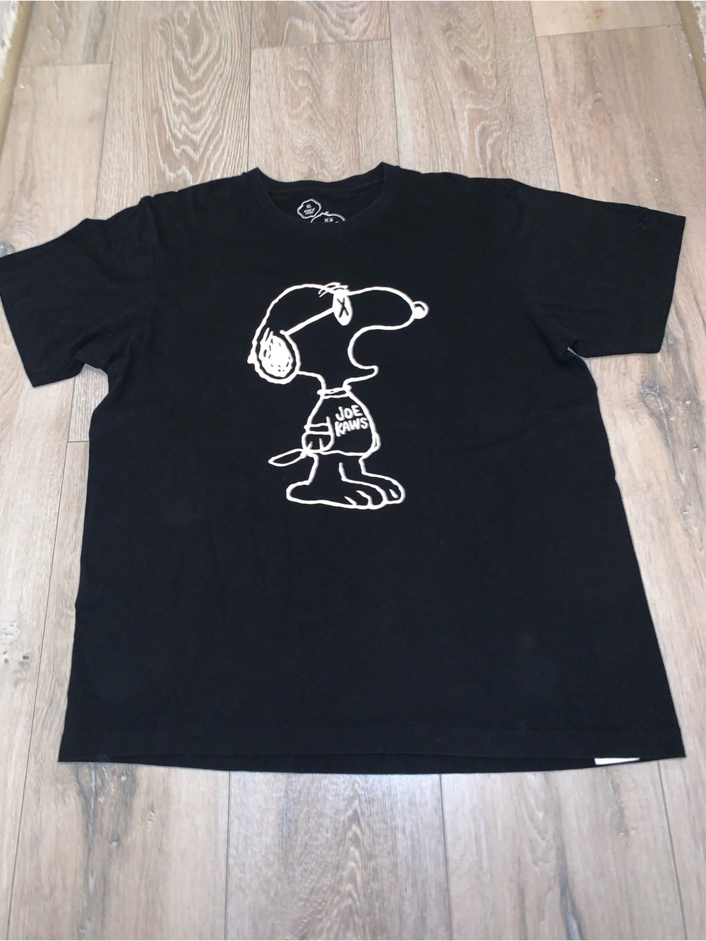 Kaws x Uniqlo x Peanuts Joe Kaws Yawn Outline Tee Black Size: XLarge